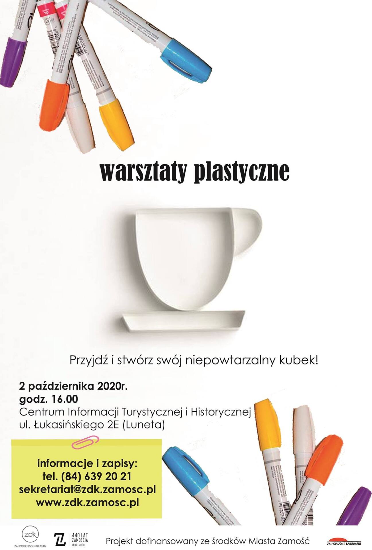 plakat 12 Warsztaty plastyczne malowania kubków ceramicznych