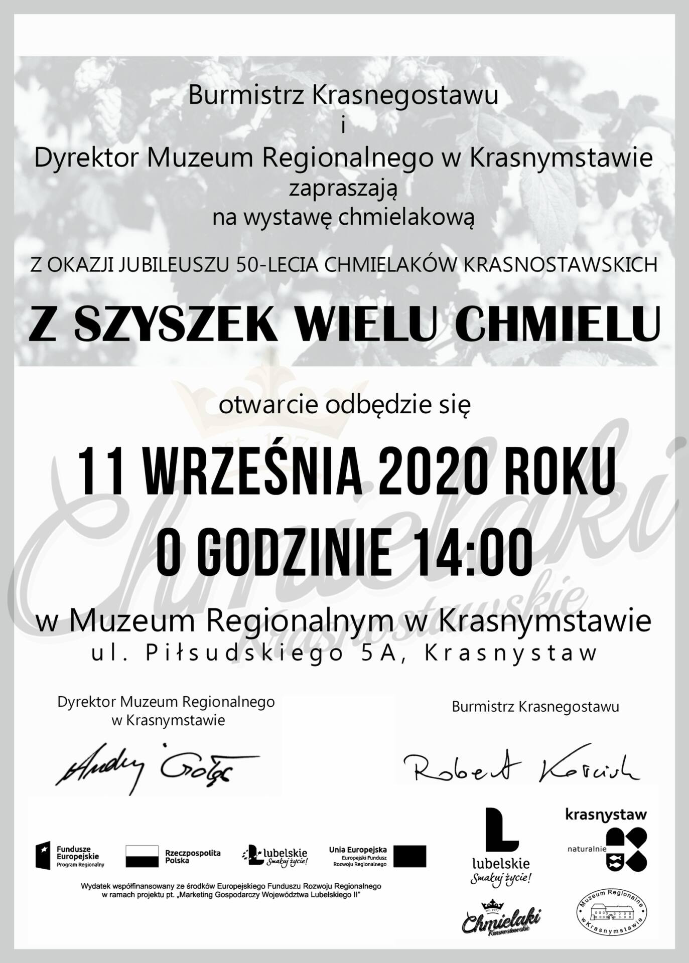 Wystawa Chmielakowa z okazji 50-lecia Chmielaków Krasnostawskich 1 plakat 4 Wystawa Chmielakowa z okazji 50-lecia Chmielaków Krasnostawskich