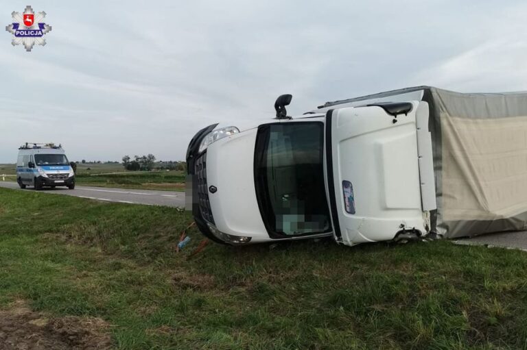 Pijany kierowca dostawczaka doprowadził do wypadku