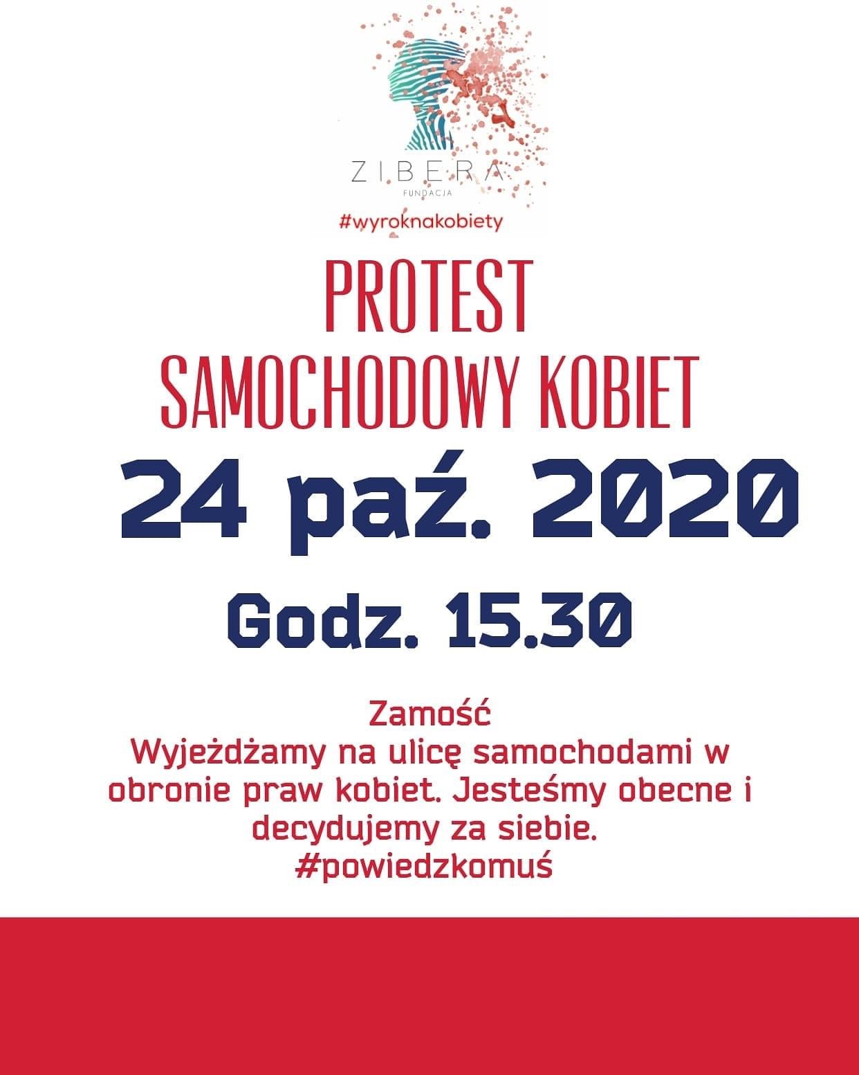 img 3164 Protest samochodowy kobiet w Zamościu!