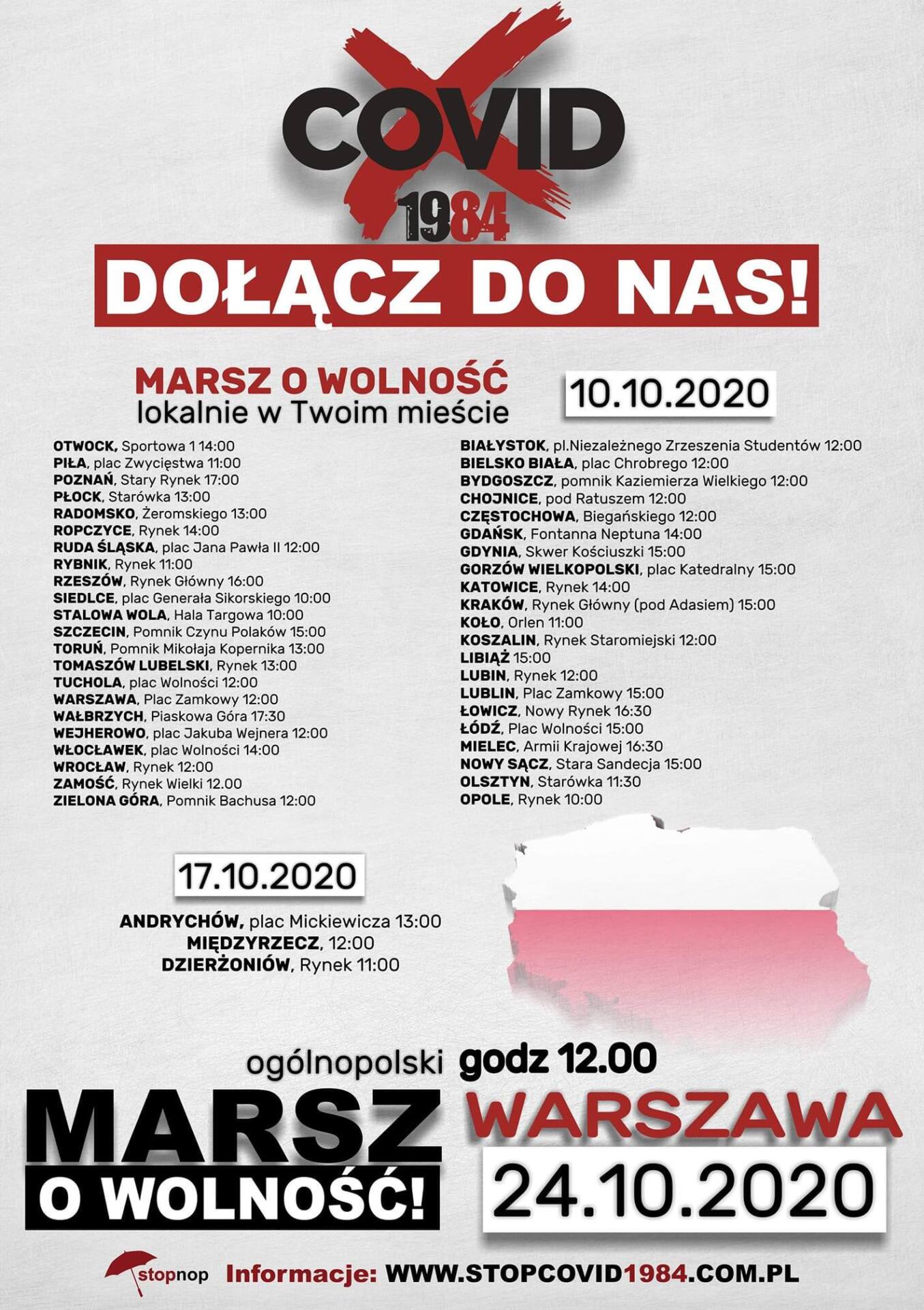 marsz o wolnosc "Marsz o Wolność" - już jutro na Rynku Wielkim w Zamościu