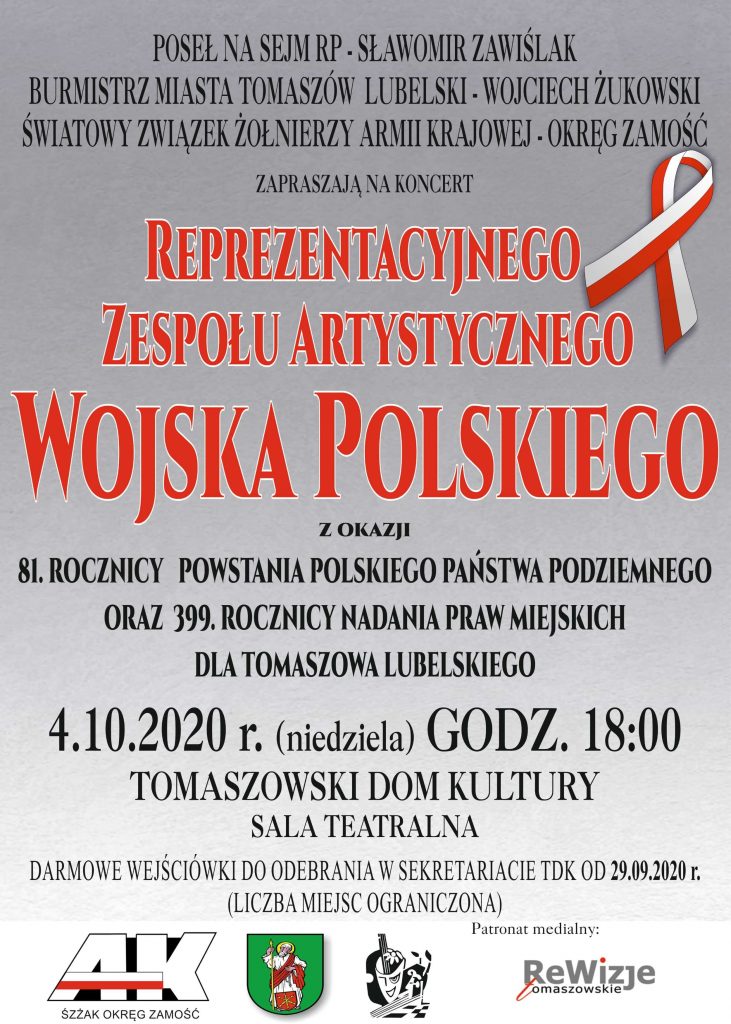 rzawp tomaszow 4 10 731x1024 1 Zaproszenie na koncert Reprezentacyjnego Zespołu Artystycznego Wojska Polskiego