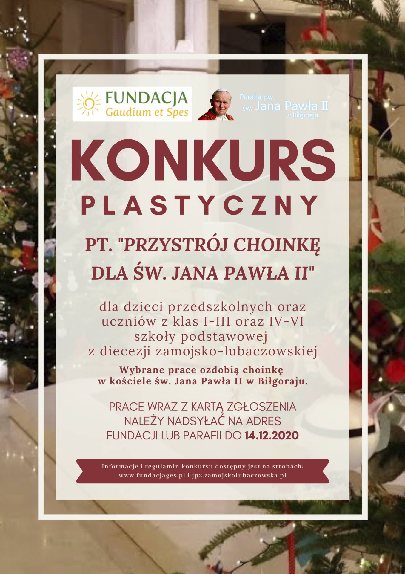 plakat przystroj choinke dla sw jana pawla ii 2020 2 Przystrój choinkę dla św. Jana Pawła II