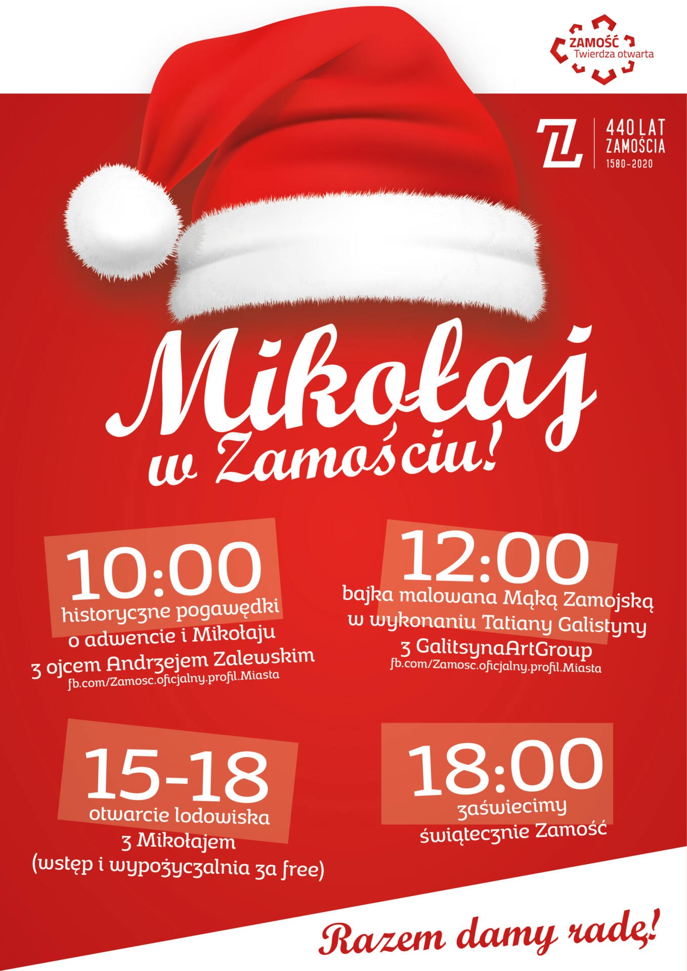 mikolajki ZAMOŚĆ: Otwarcie lodowiska, włączenie iluminacji i moc mikołajkowych atrakcji.