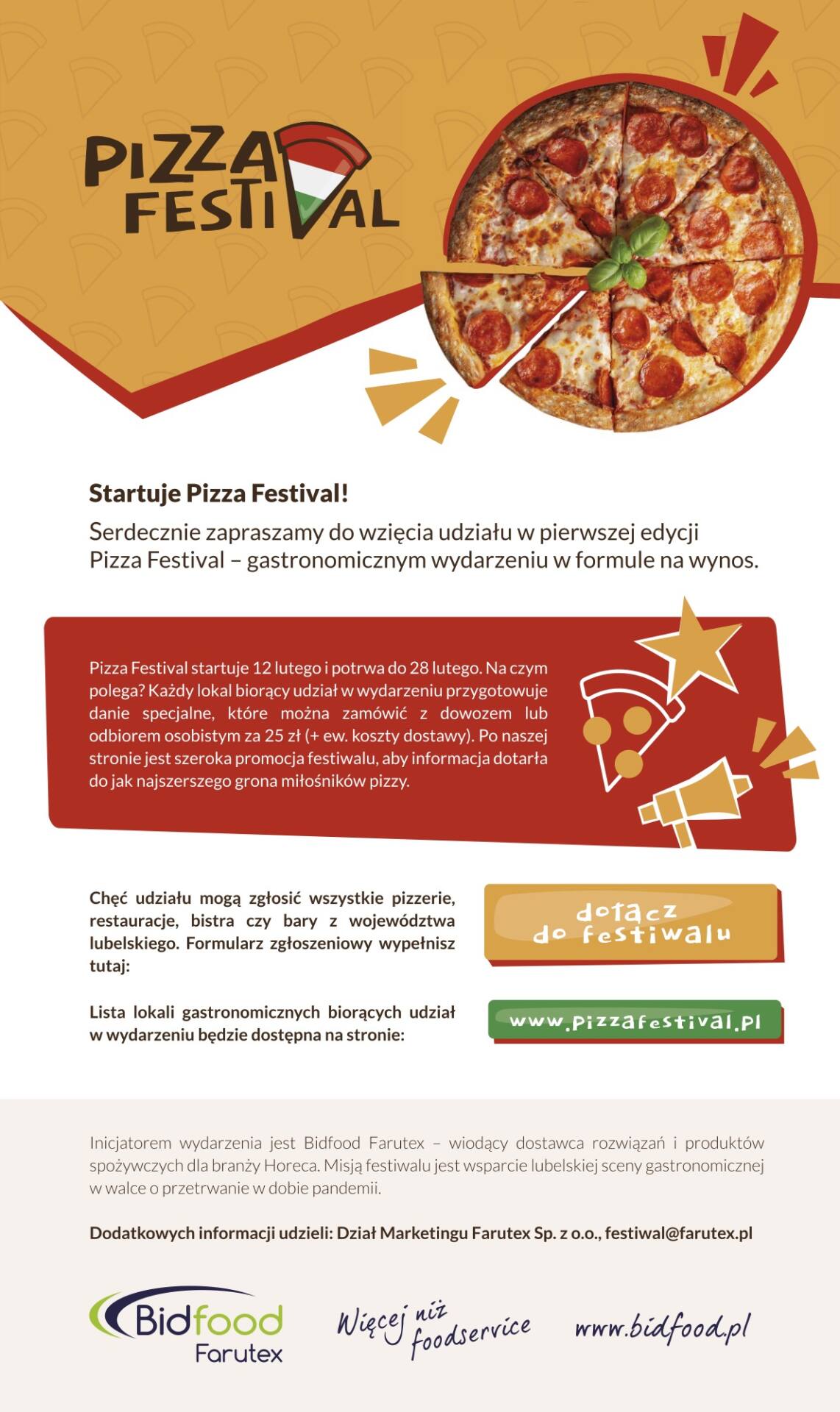 interaktywne zaproszenie do udzialu w pizza festival lublin informacja Rusza Pizza Festival - Restauratorze, zgłoś swój udział!