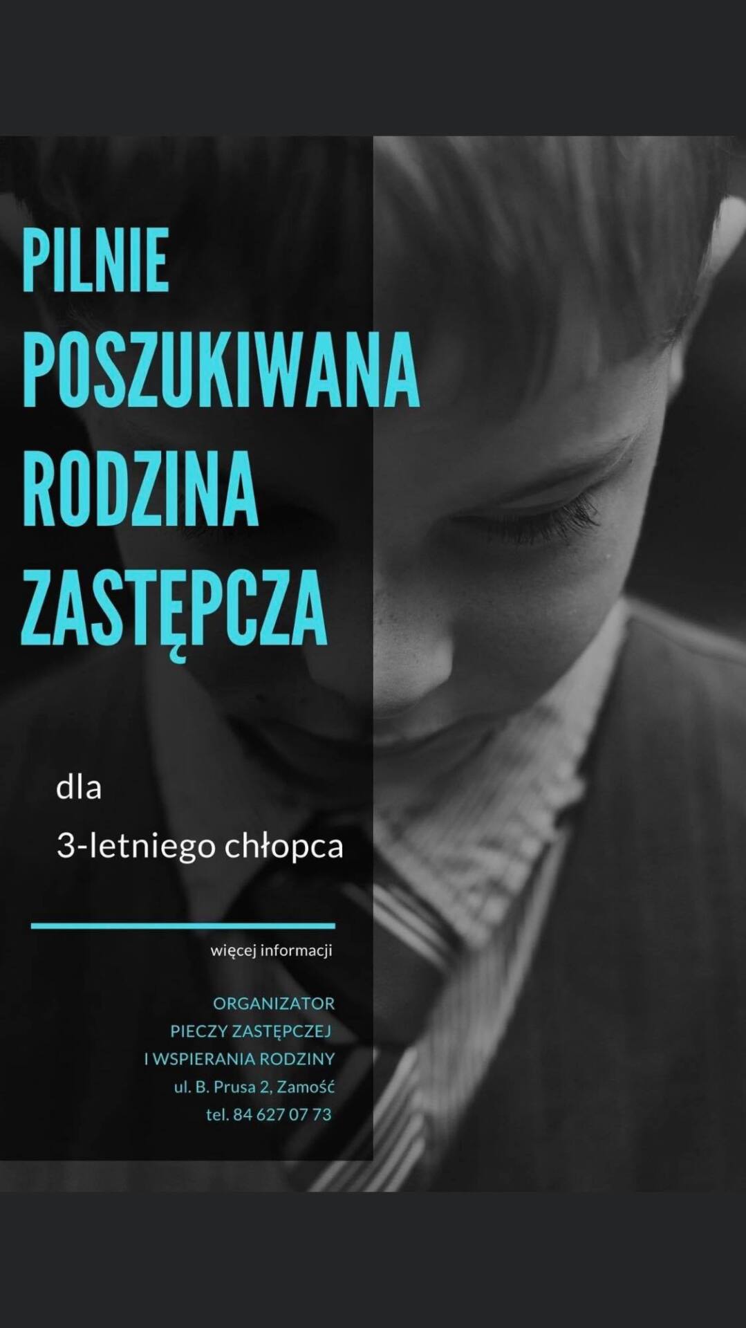 165790769 174247241201127 3900682371010299652 n ZAMOŚĆ: Poszukiwana rodzina zastępcza dla 3 - letniego chłopca