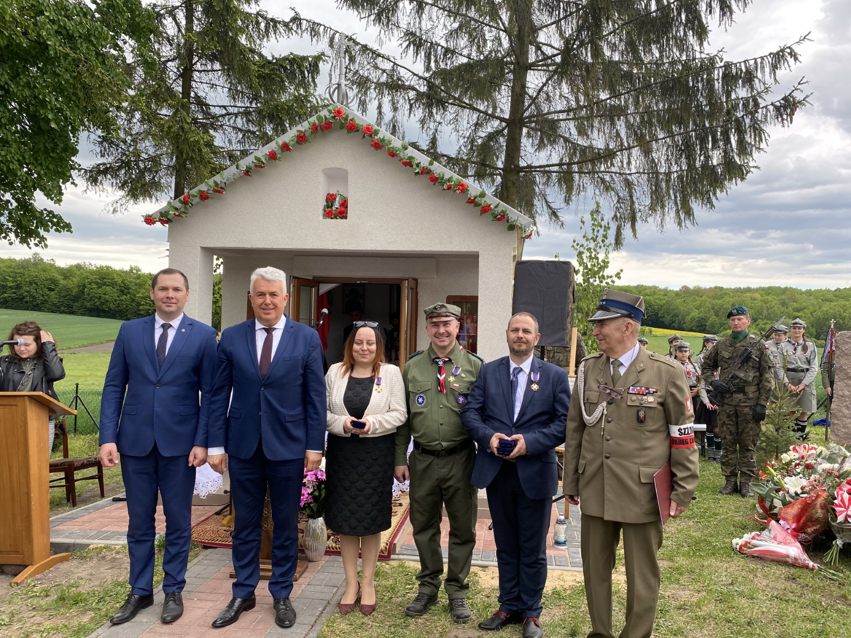 img 4417 Odsłonięcie pomnika poświęconego pamięci starszego strzelca Wincentego Mieczysława Wróblewskiego ps. „RZEPA”, „SZUM”