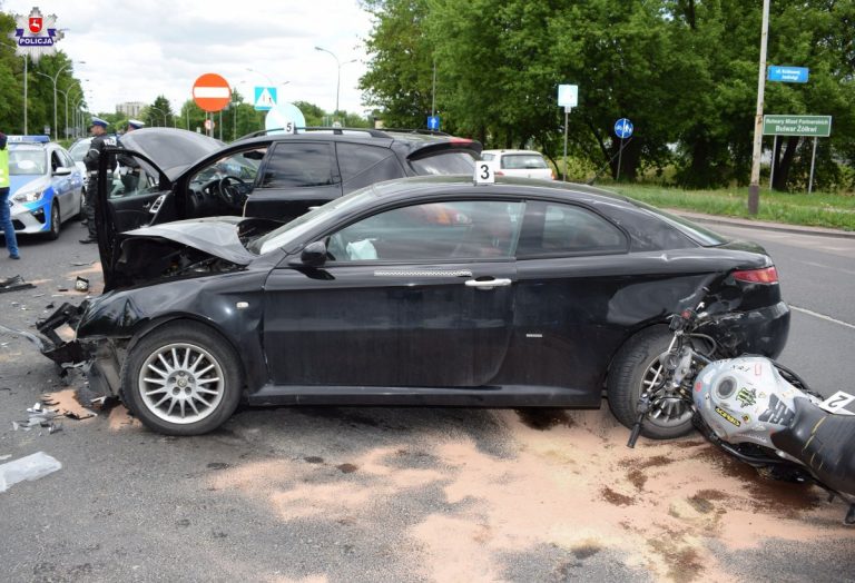 ZAMOŚĆ: Poważny wypadek na skrzyżowaniu Królowej Jadwigi – Dzieci Zamojszczyzny