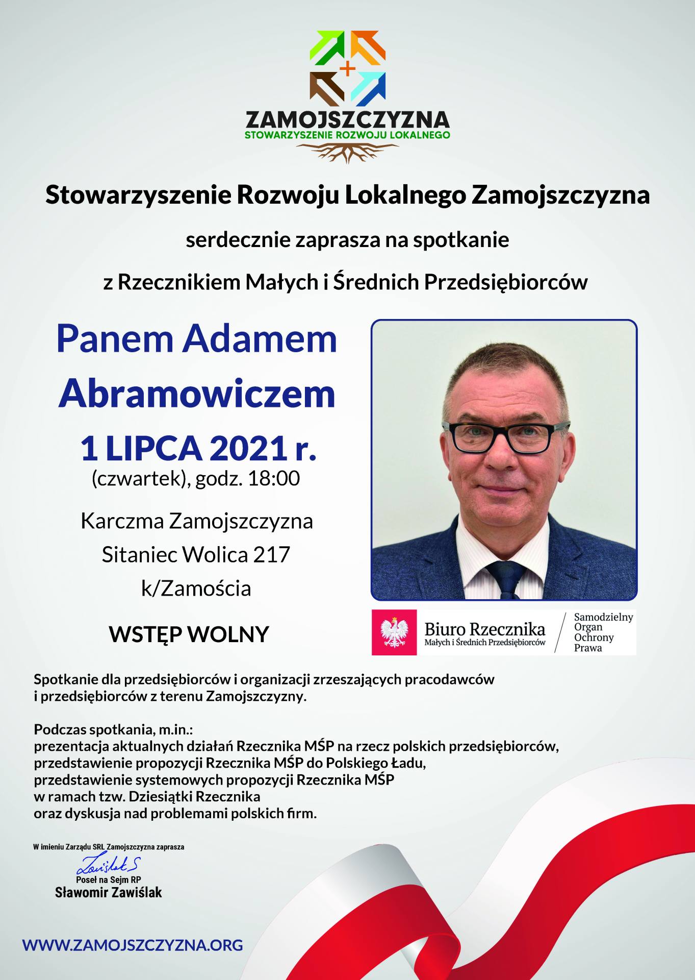 adam abramowicz spotkanie zamojszczyzna rzecznik msp Spotkanie z Rzecznikiem Małych i Średnich Przedsiębiorców