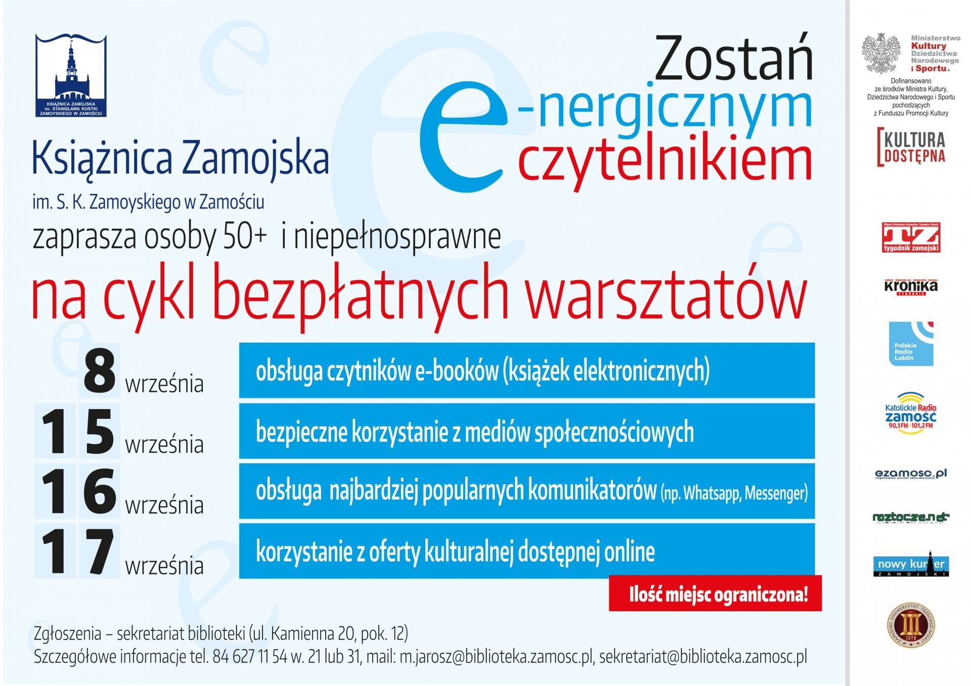 plakat 2 Warsztaty dla e-nergicznych czytelników