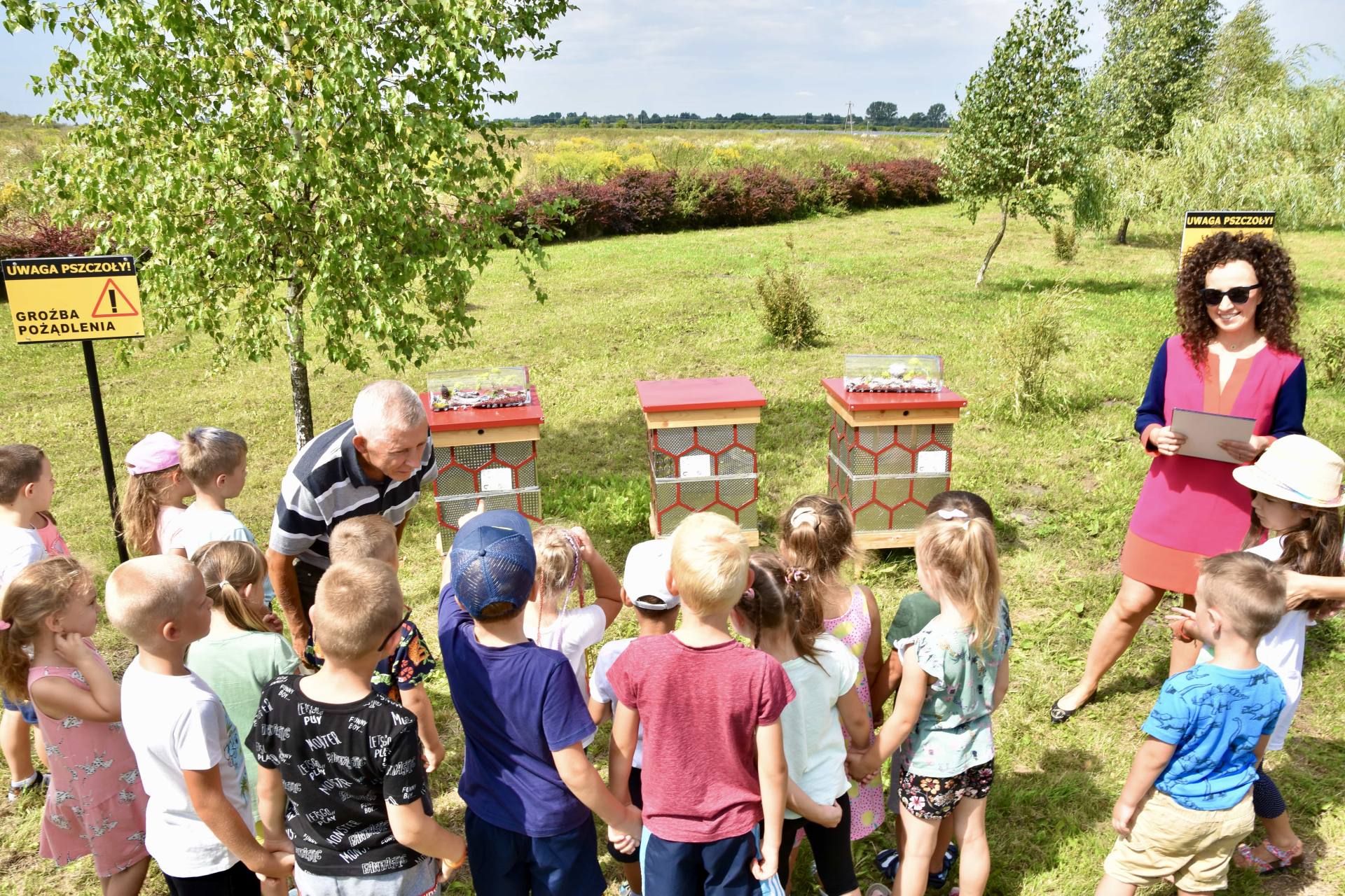 dsc 9901 ZAMOŚĆ: Miejska pasieka z ulami z recyklingu uroczyście otwarta [ZDJĘCIA]