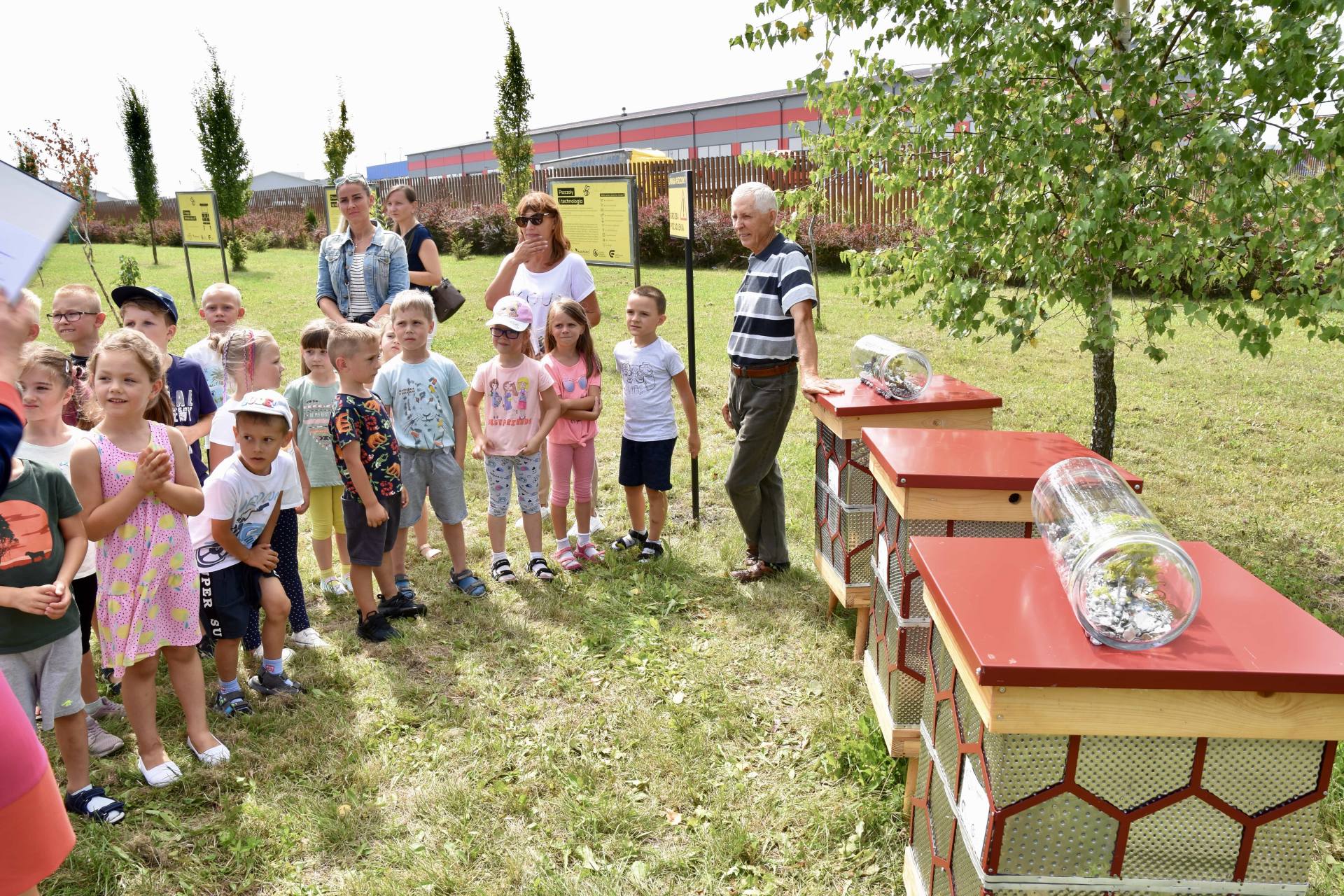 dsc 9909 ZAMOŚĆ: Miejska pasieka z ulami z recyklingu uroczyście otwarta [ZDJĘCIA]