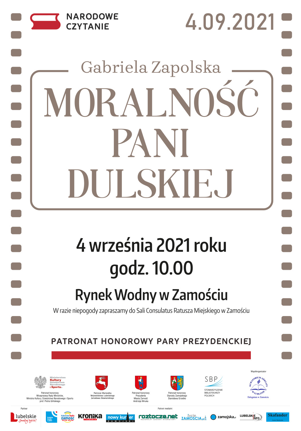 narodowe czytanie plakat 04 ZAMOŚĆ: Przed nami kolejne "Narodowe Czytanie"