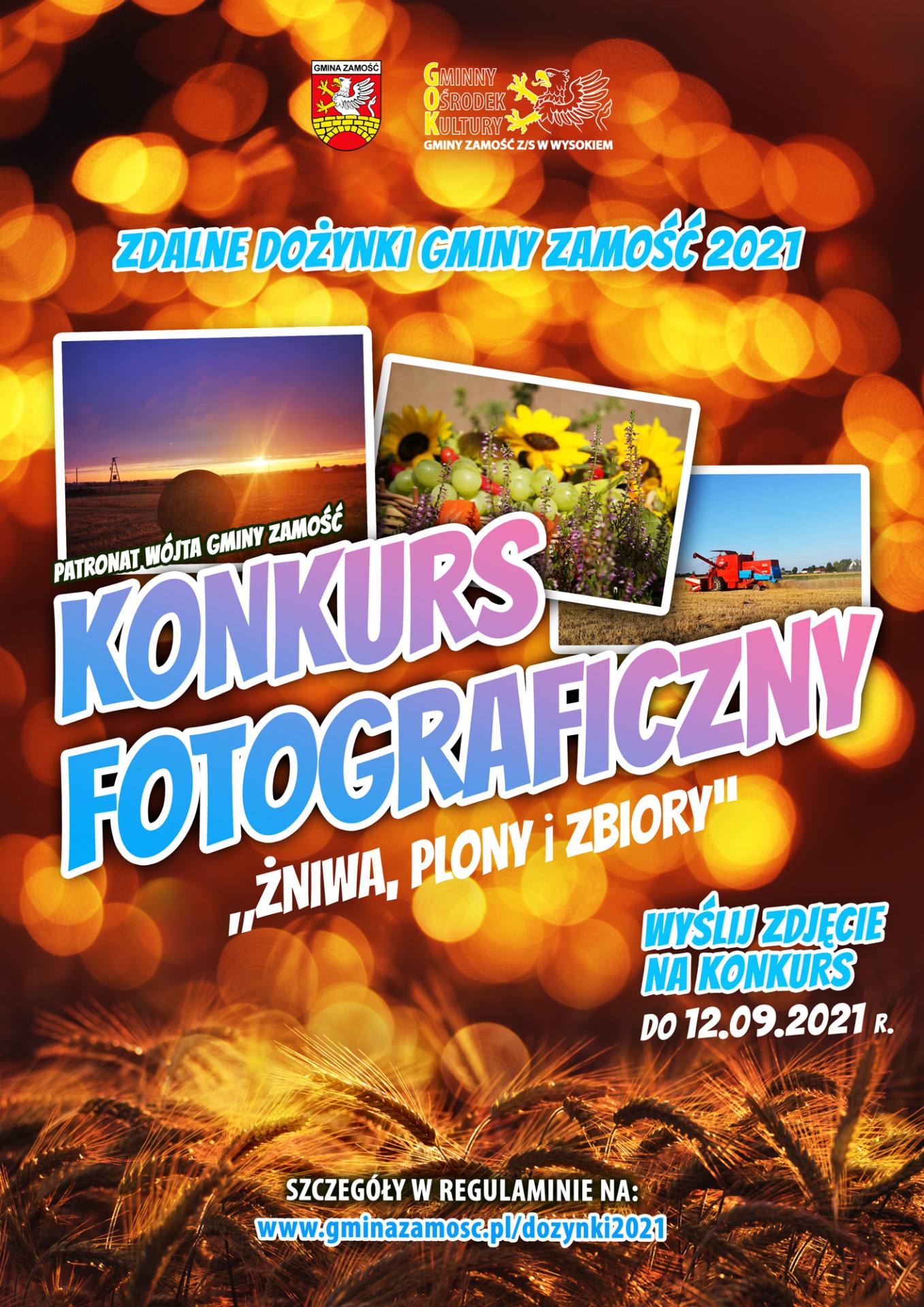 plakat foto konkursu gm zamosc 2021 Nagrody pieniężne w Foto-Konkursie "Żniwa, plony i zbiory" w Gminie Zamość