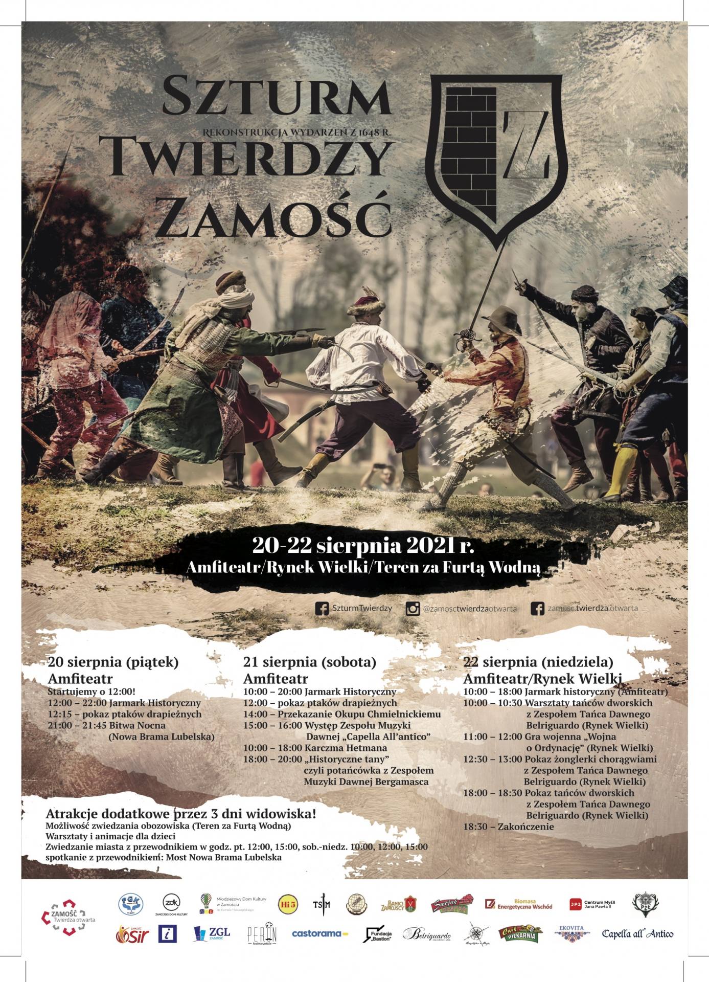 plakat szturm print Kolejna odsłona niesamowitego widowiska historycznego. “Szturm Twierdzy Zamość” już w ten weekend. [PROGRAM]