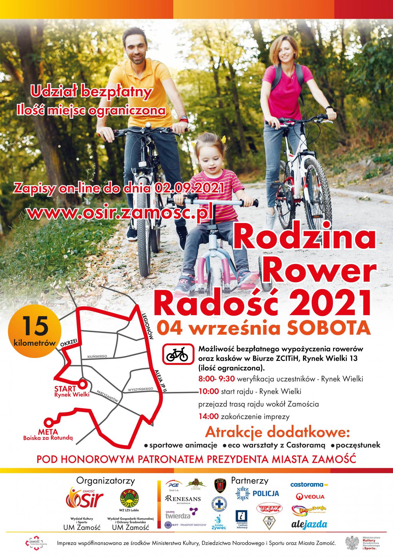 rajd rowerowy rrr Nowy termin rajdu rowerowego "Rodzina, Rower, Radość". Ponownie uruchomiono zapisy.