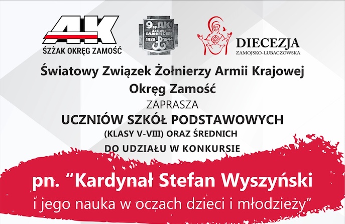 ŚZŻAK Okręg Zamość zaprasza dzieci i młodzież do udziału w konkursach historycznych