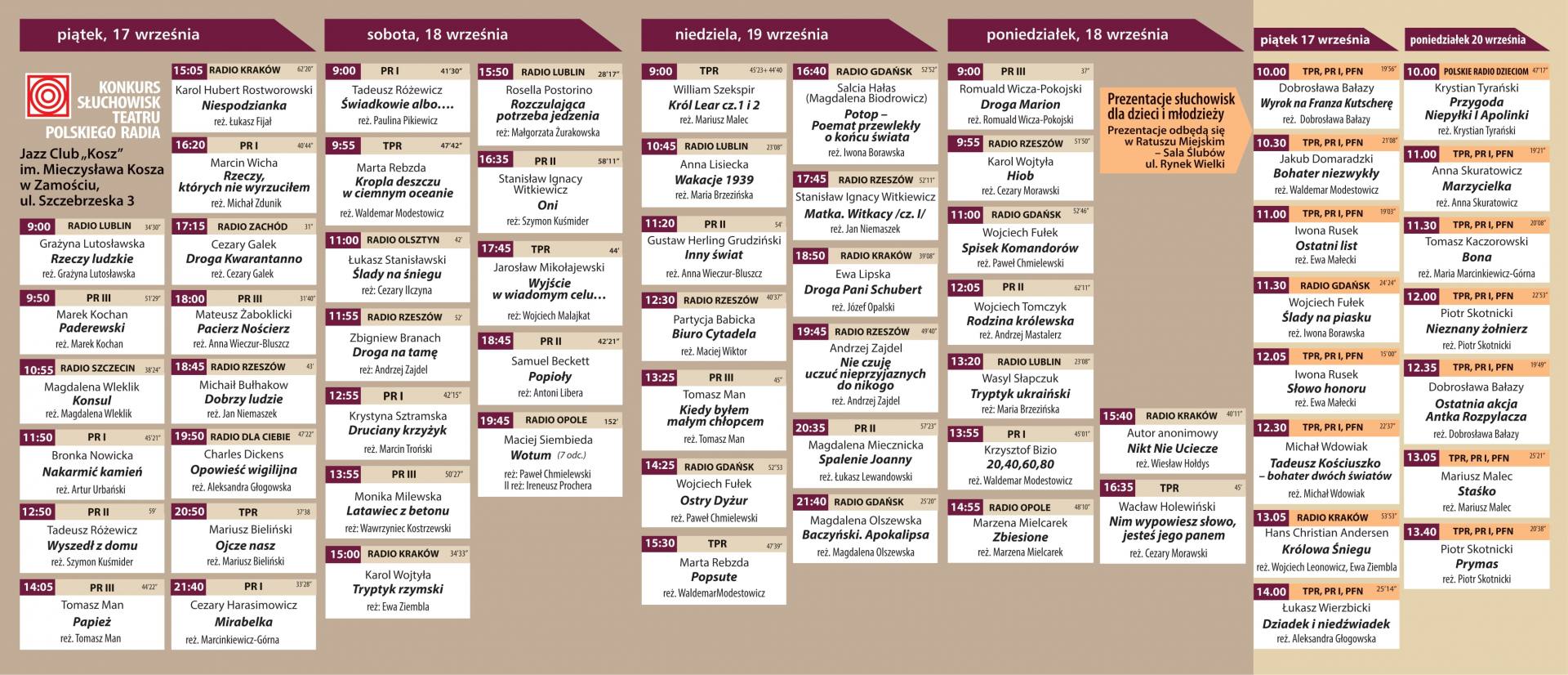 program 2t spektakle plus sluchowiska 2 Festiwal Dwa Teatry zagości w Zamościu. Co w programie wydarzenia?