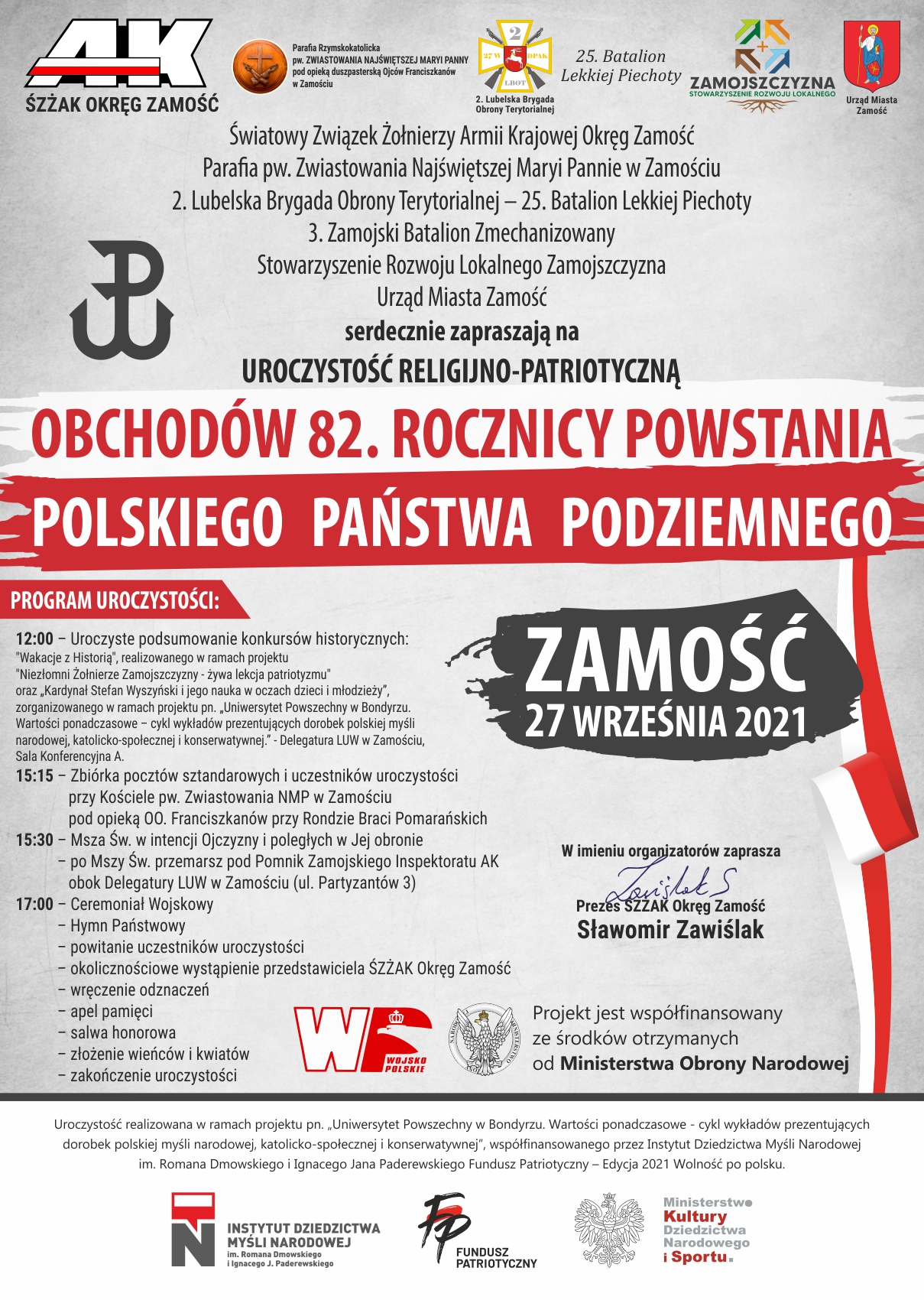 swieto panstwa podziemnego 2021 5 82. rocznica powstania Polskiego Państwa Podziemnego [PROGRAM]