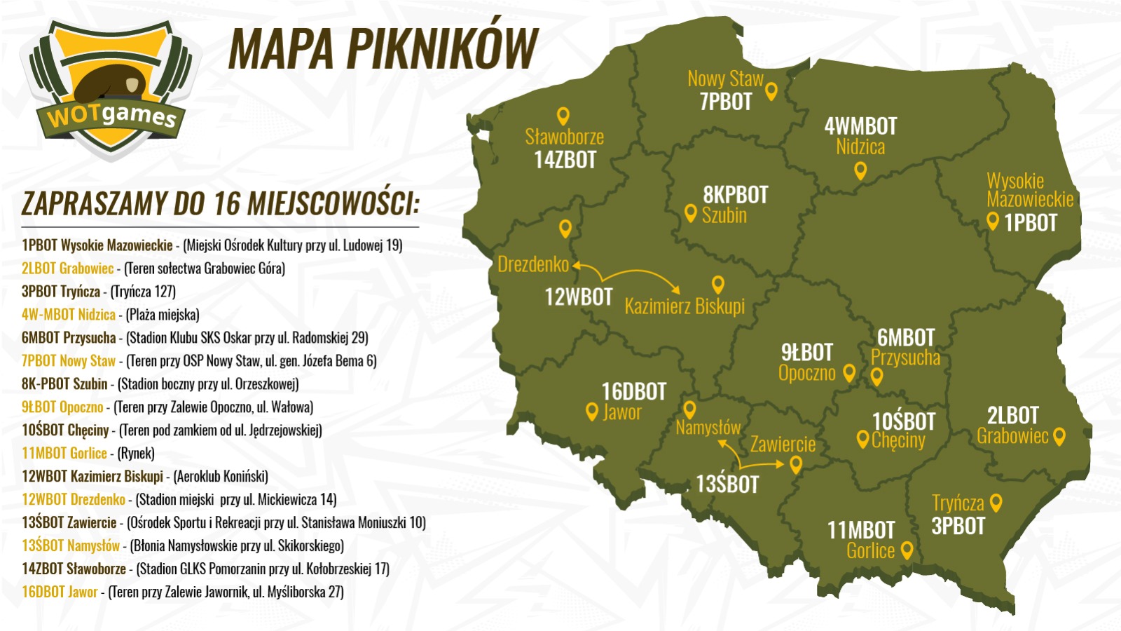 wotgames mapa piknikow WOTgames – rodzinny piknik sportowy w Grabowcu