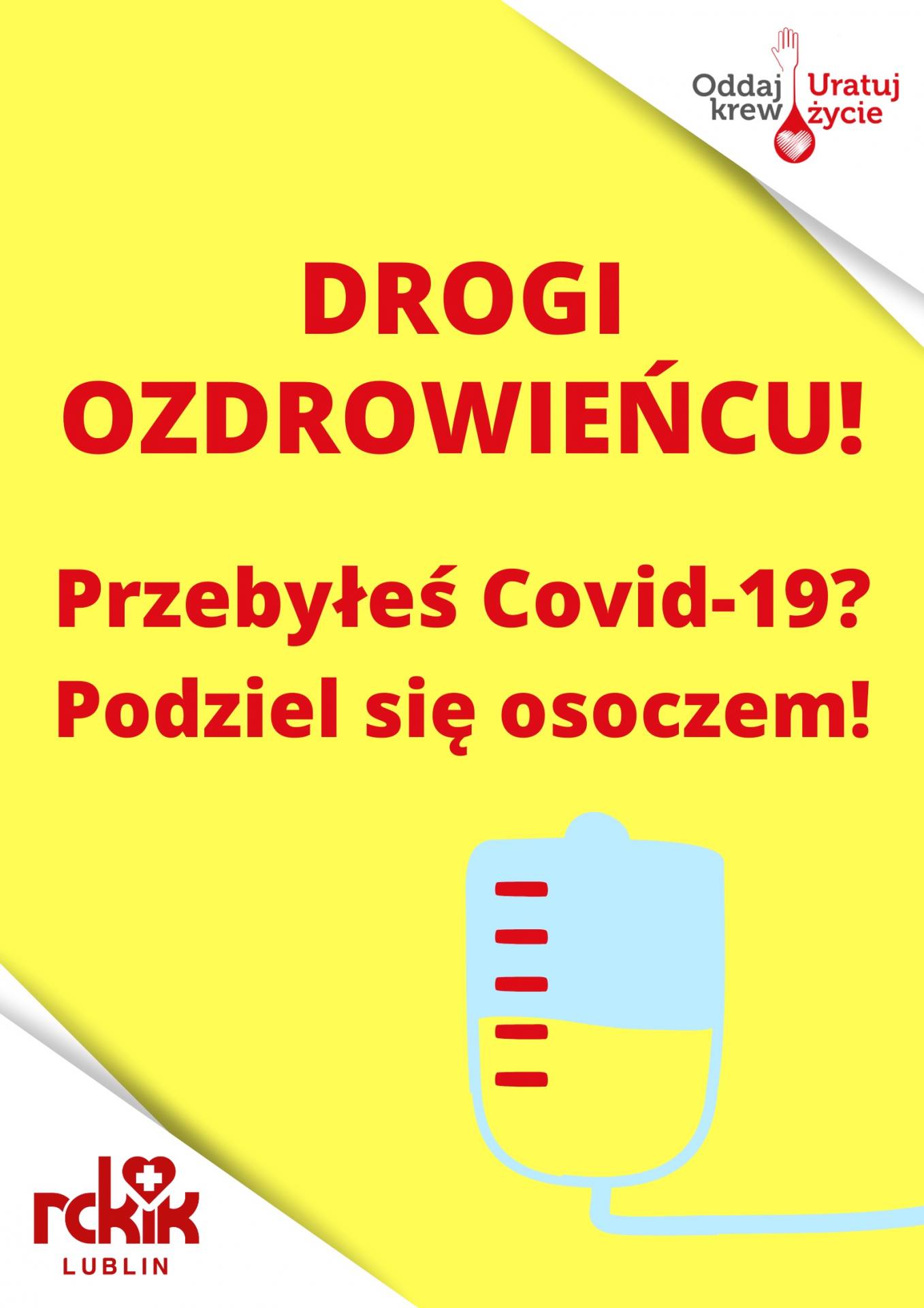 uwaga pilne PILNE! Apel o oddawanie osocza ozdrowieńczego!