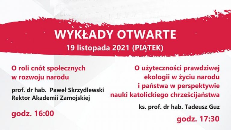 Zaproszenie na wykłady prof. dr. hab. Pawła Skrzydlewskiego oraz ks. prof. dr. hab. Tadeusza Guza
