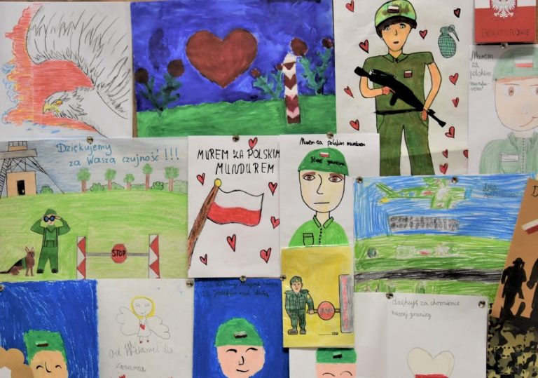 „Kartka dla obrońców granic” od dzieci i młodzieży z Lubelszczyzny