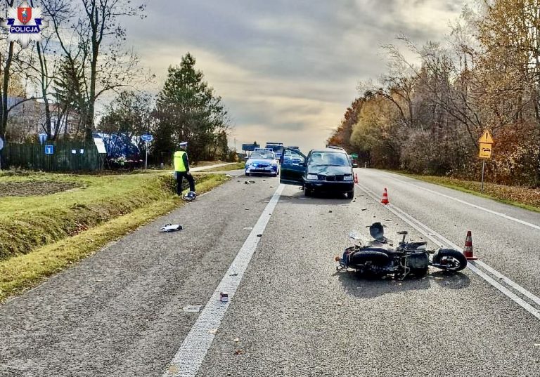 52-latka kierująca skuterem nie ustąpiła pierwszeństwa