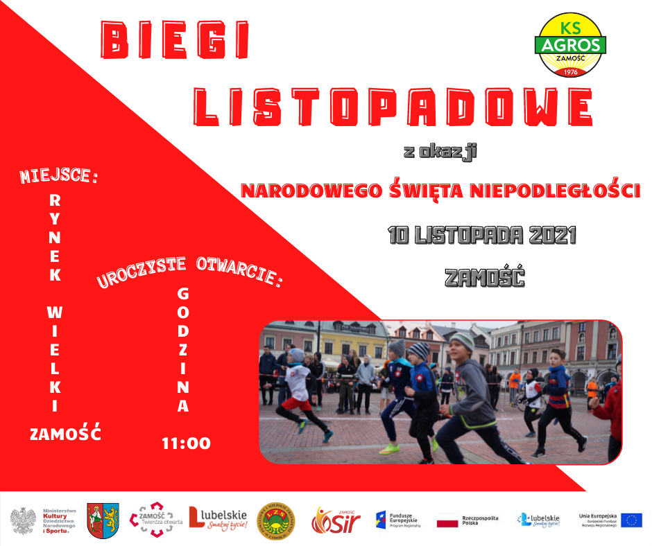 plakat 3 ZAMOŚĆ: Pobiegną, by uczcić Narodowe Święto Niepodległości