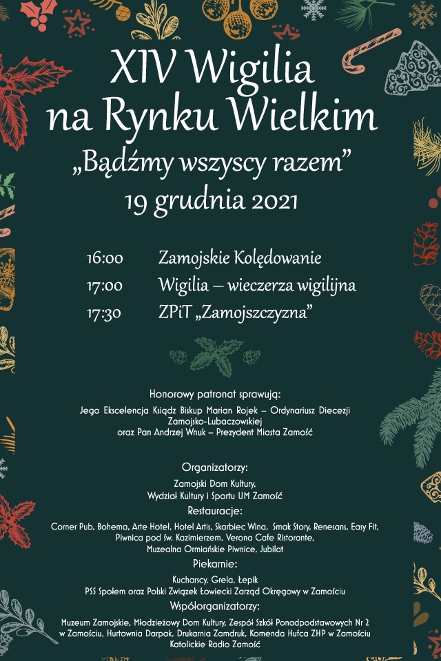 265206942 5412036932145249 835540537053181768 n Przed nami XIV Wigilia na Rynku Wielkim w Zamościu. [PROGRAM]