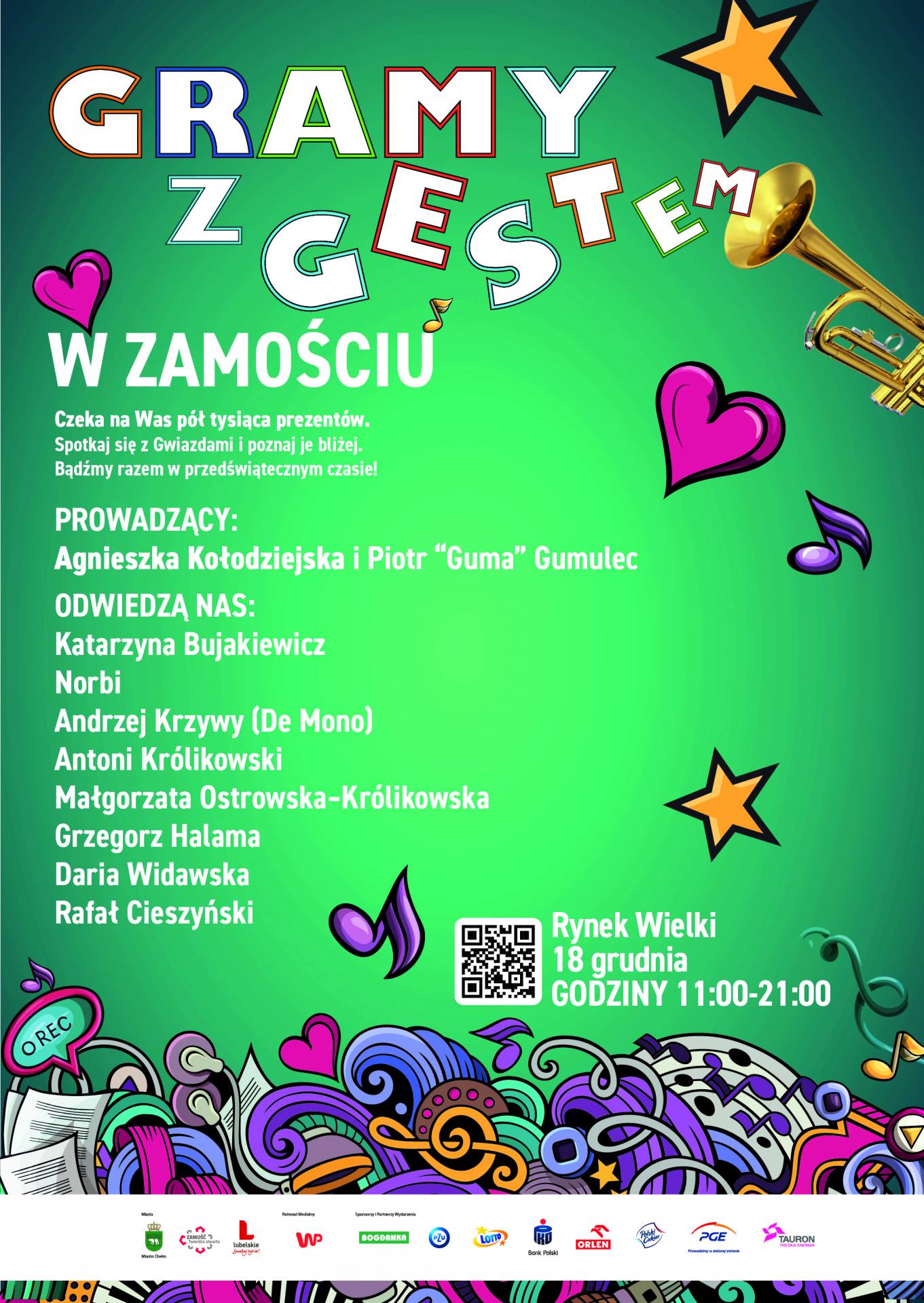 poster zamosc 100 Impreza pełna gwiazd na Rynku Wielkim w Zamościu! [program]