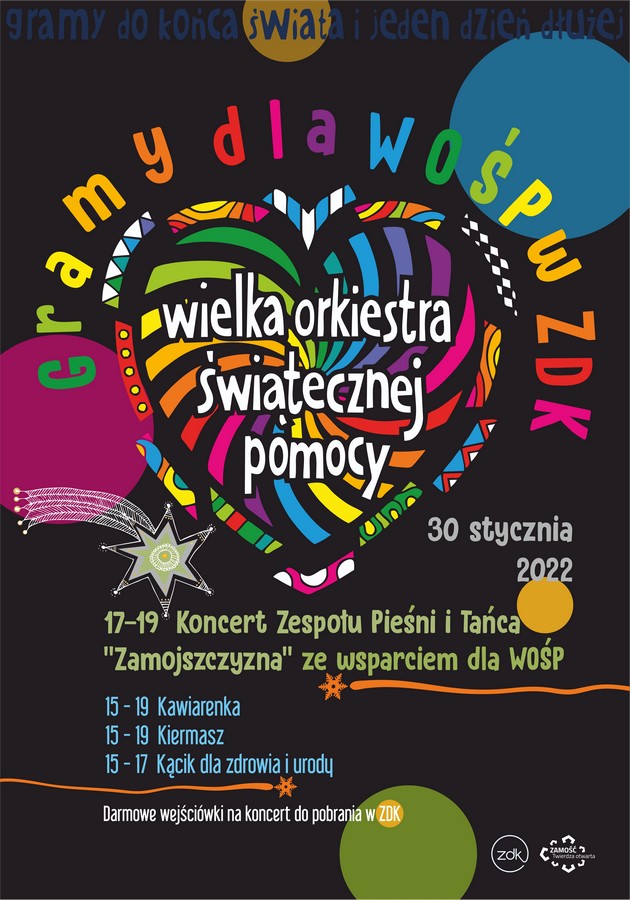 22 noworoczny koncert wosp afisz 30 stycznia 30. Finał Wielkiej Orkiestry Świątecznej Pomocy