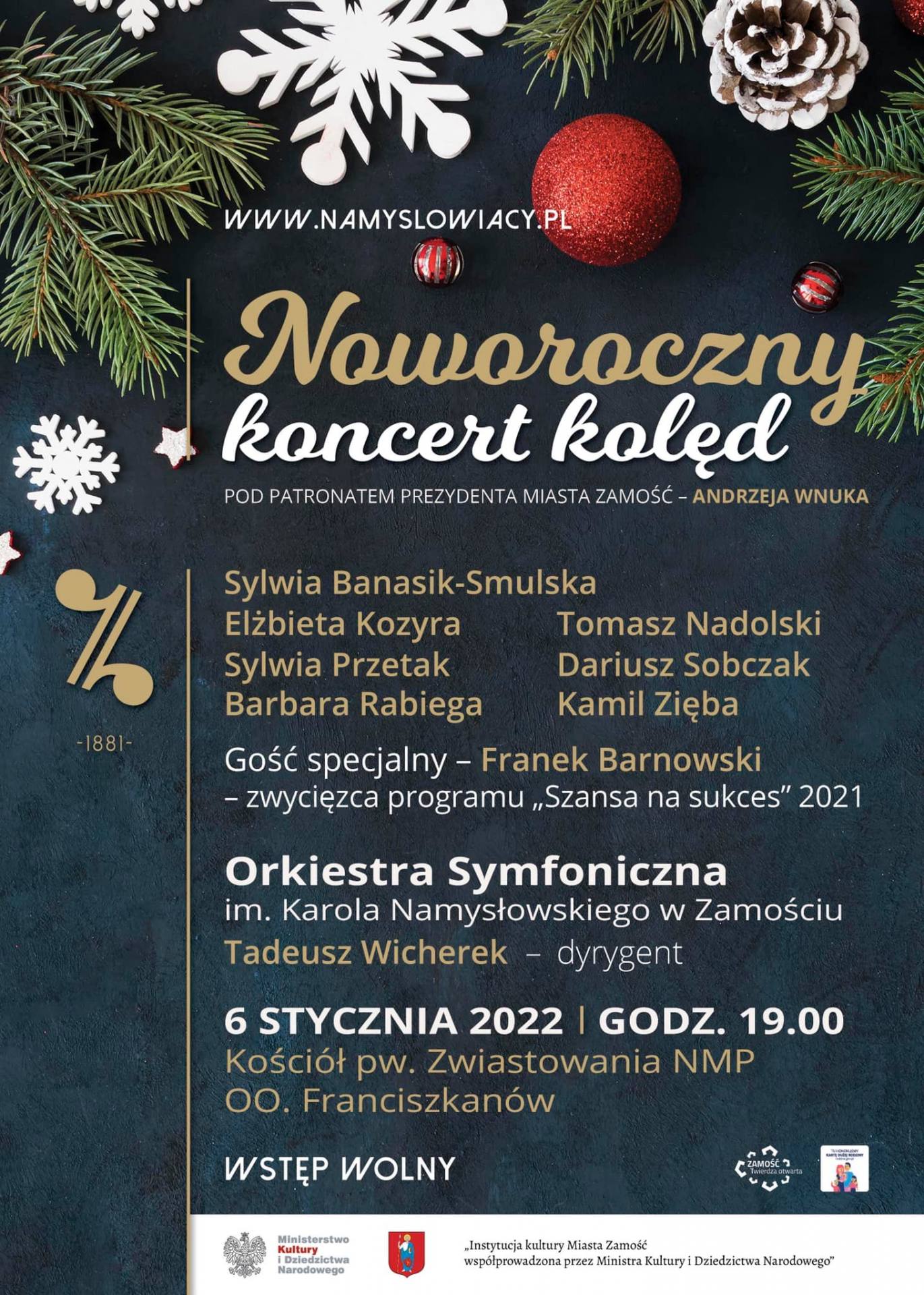 270286935 5386036638089914 8378809671969071793 n Przed nami tradycyjny "Noworoczny Koncert Kolęd" w wykonaniu Namysłowiaków.