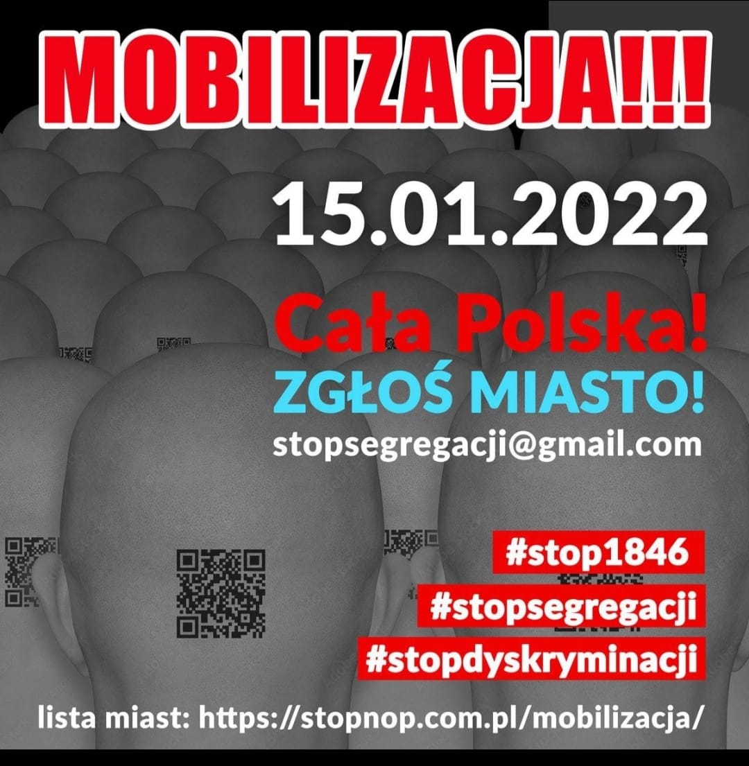 271747616 4478805975561056 3741565415164574469 n ZAMOŚĆ: W tę sobotę manifestacja "Stop segregacji sanitarnej". PODAJ DALEJ