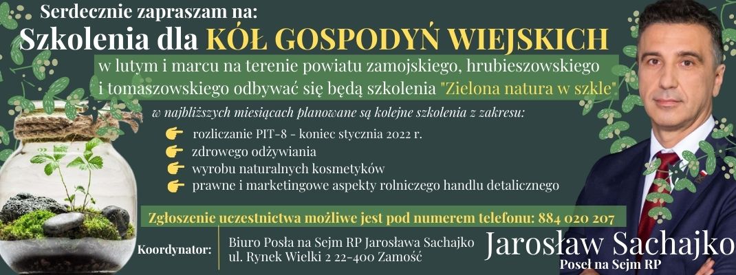 baner nkz jsachajko 2 Zaproszenie na szkolenia dla Kół Gospodyń Wiejskich