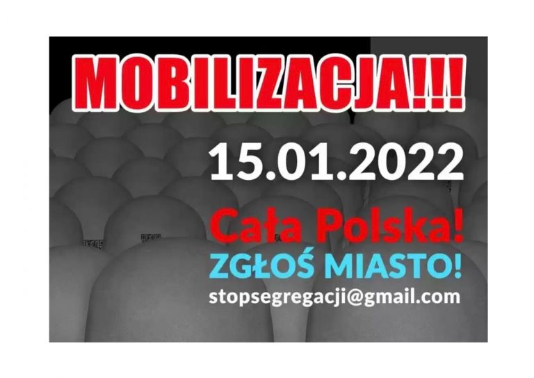 ZAMOŚĆ: W tę sobotę manifestacja “Stop segregacji sanitarnej”. PODAJ DALEJ