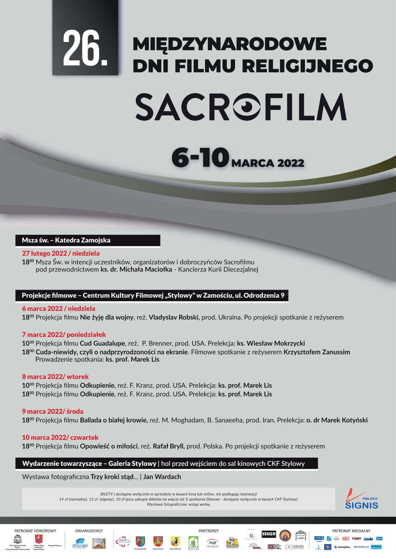 26mdfr sacrofilm plakat 1 Przed nami 26. Sacrofilm. Wśród gości m.in.: Krzysztof Zanussi, Rafał Bryll, Vladyslaw Robski