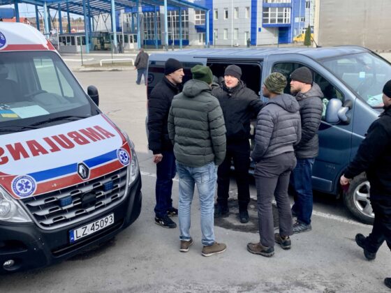 img 6852 Kilkanaście ton darów i karetka pogotowia dotarły do Żółkwi w Ukrainie