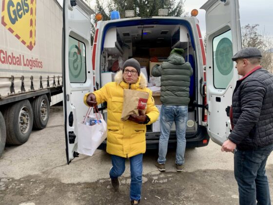 img 6997 Kilkanaście ton darów i karetka pogotowia dotarły do Żółkwi w Ukrainie