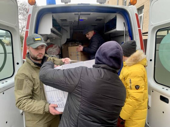 img 7012 Kilkanaście ton darów i karetka pogotowia dotarły do Żółkwi w Ukrainie