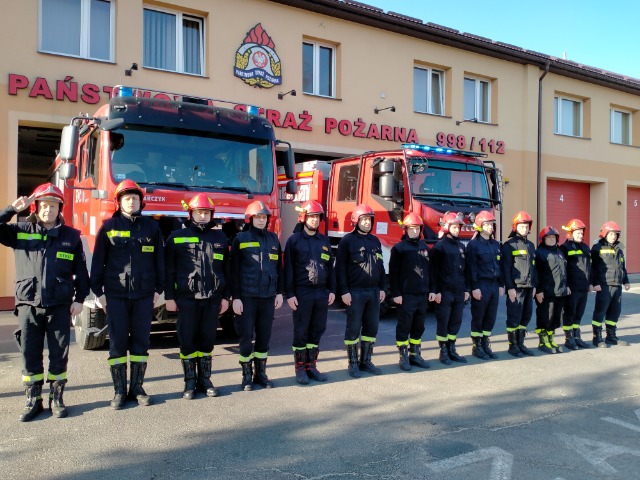 minuta 2 ZAMOŚĆ/ SZCZEBRZESZYN: Minuta ciszy dla poległych strażaków z Ukrainy