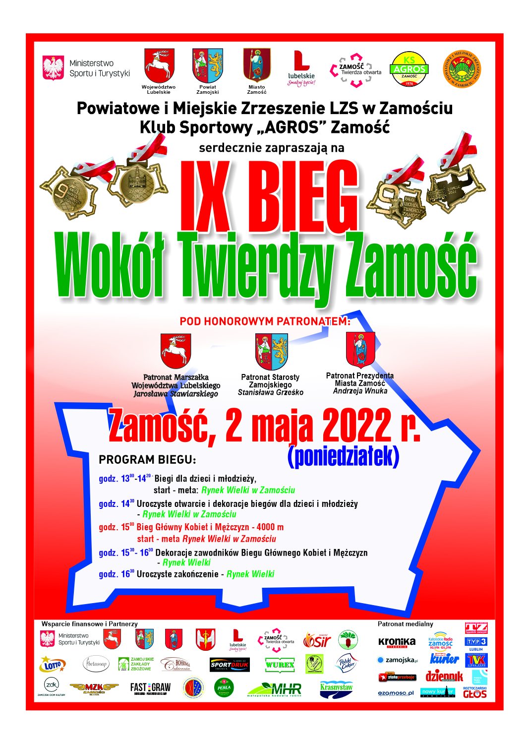 278375398 5067306776668025 8074448708073103668 n Sportowa Majówka w Zamościu! IX Bieg wokół Twierdzy Zamość!