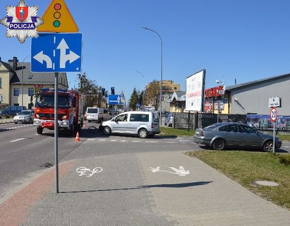 ZAMOŚĆ: Potrącenie rowerzysty na przejeździe dla rowerów