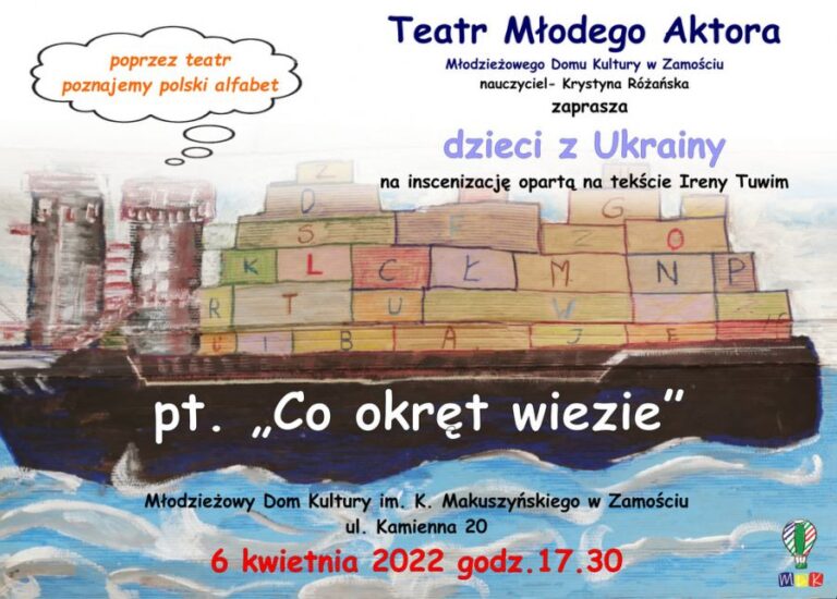 Inscenizacja teatralna dla dzieci z Ukrainy w MDK