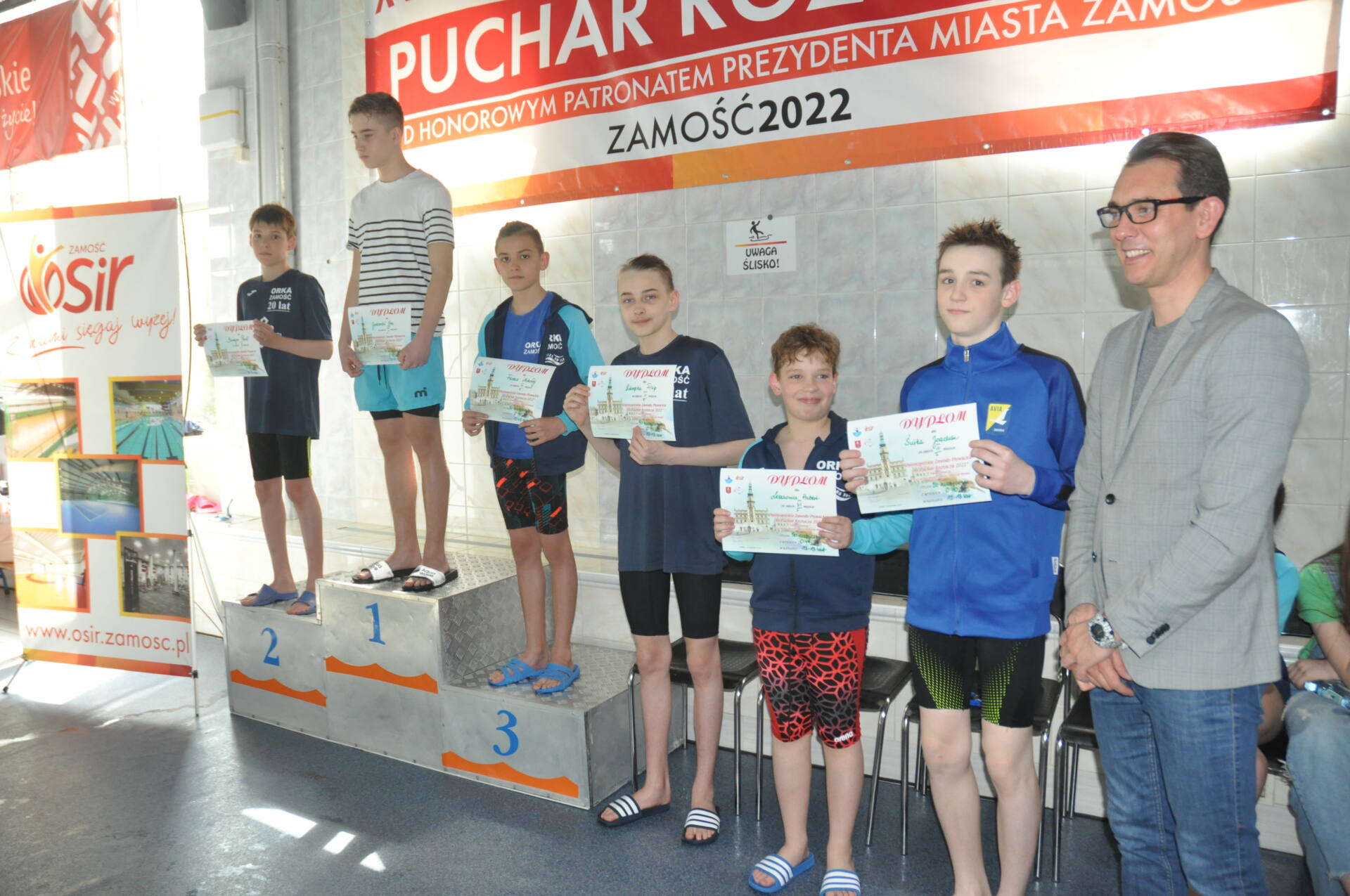 dsc 0800 Po długiej przerwie do Zamościa powróciły zawody pływackie o Puchar Roztocza.
