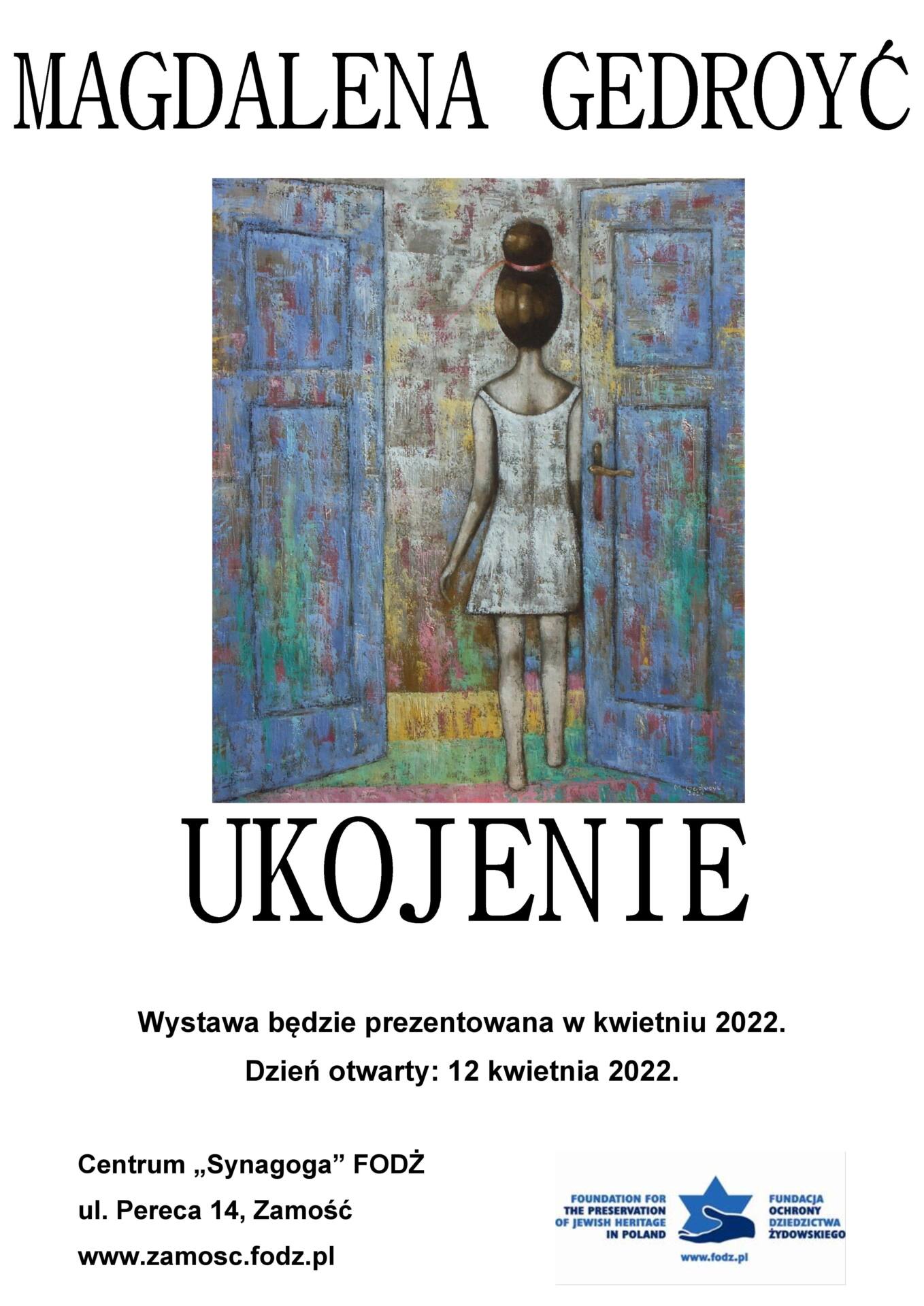 plakat 5 "Ukojenie" - malarstwo Magdaleny Gedroyć w Centrum "Synagoga"