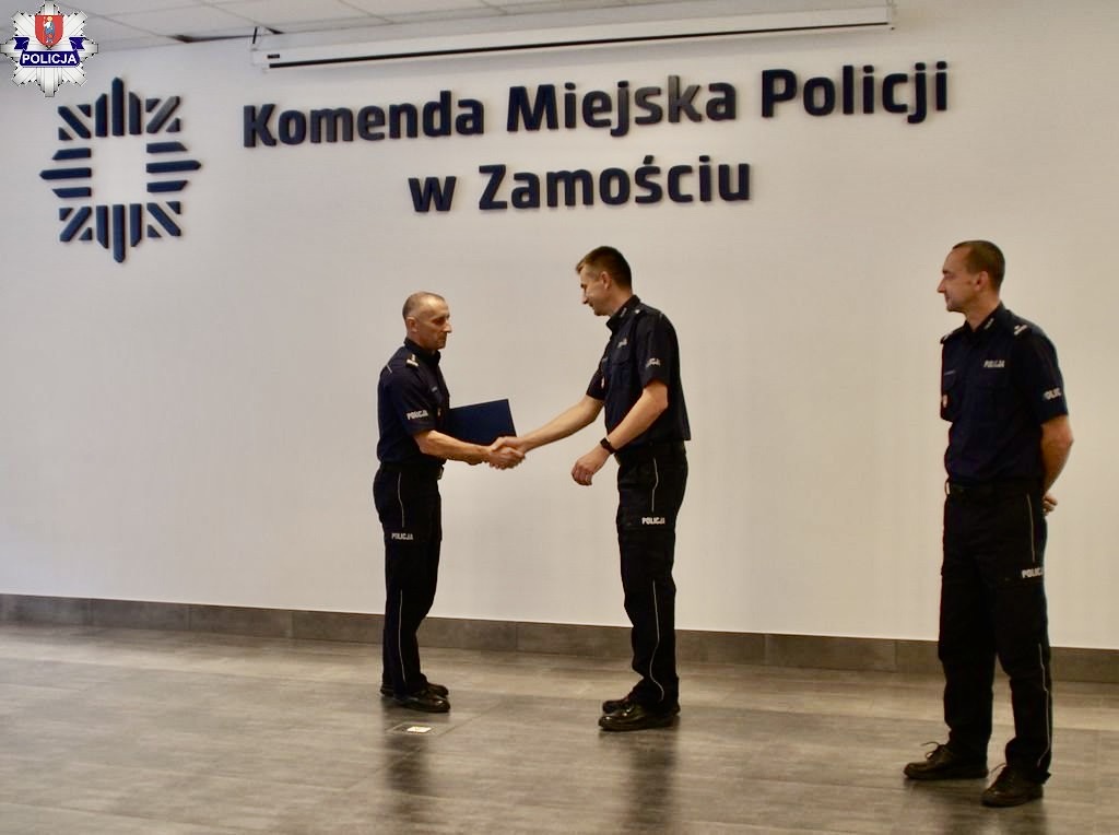 361 205193 Nowy zastępca Komendanta Miejskiego Policji w Zamościu.