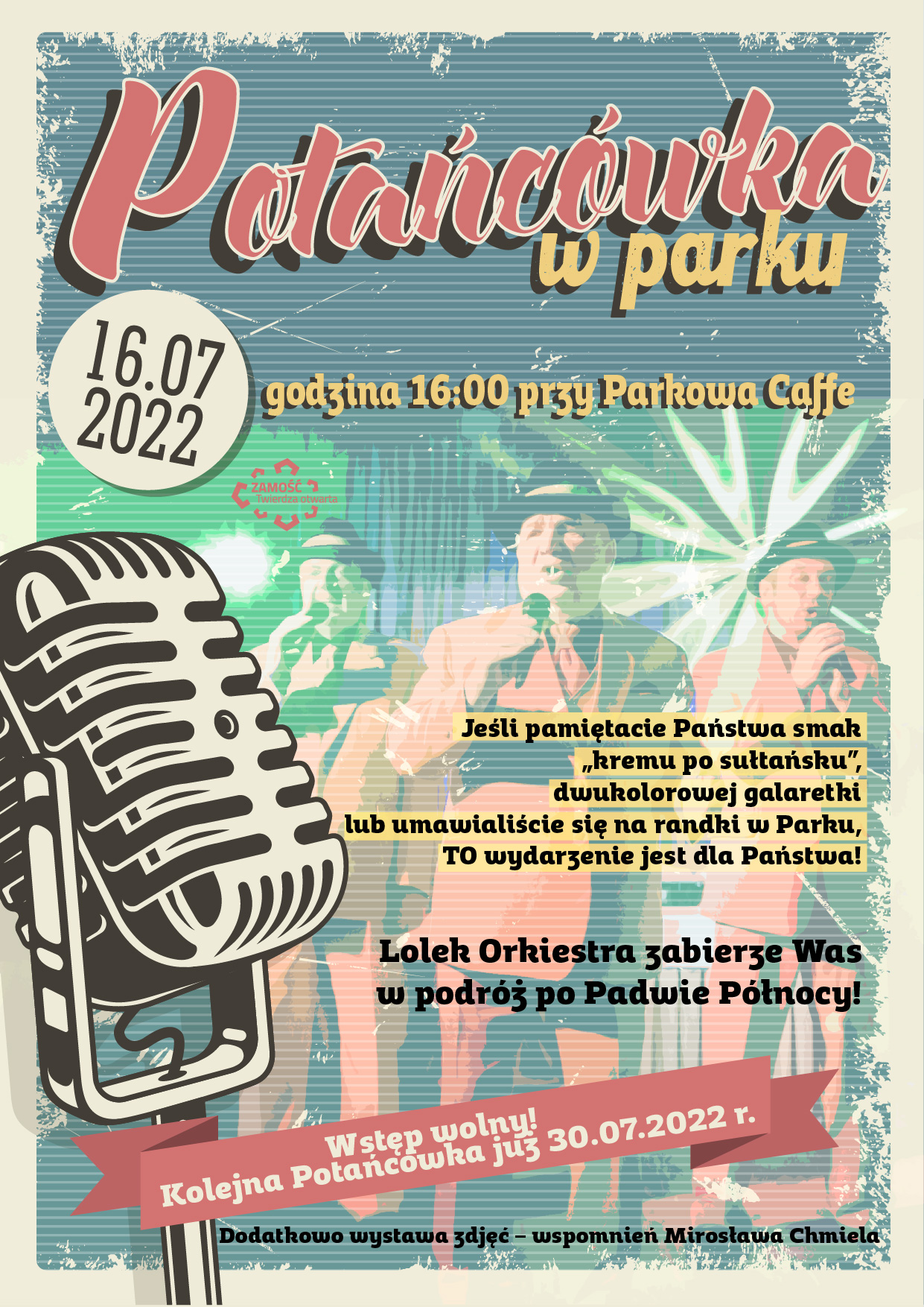 plakat potancowka retro w parku 011 ZAMOŚĆ: Potańcówka w parku. Będzie zabawa jak za dawnych lat!