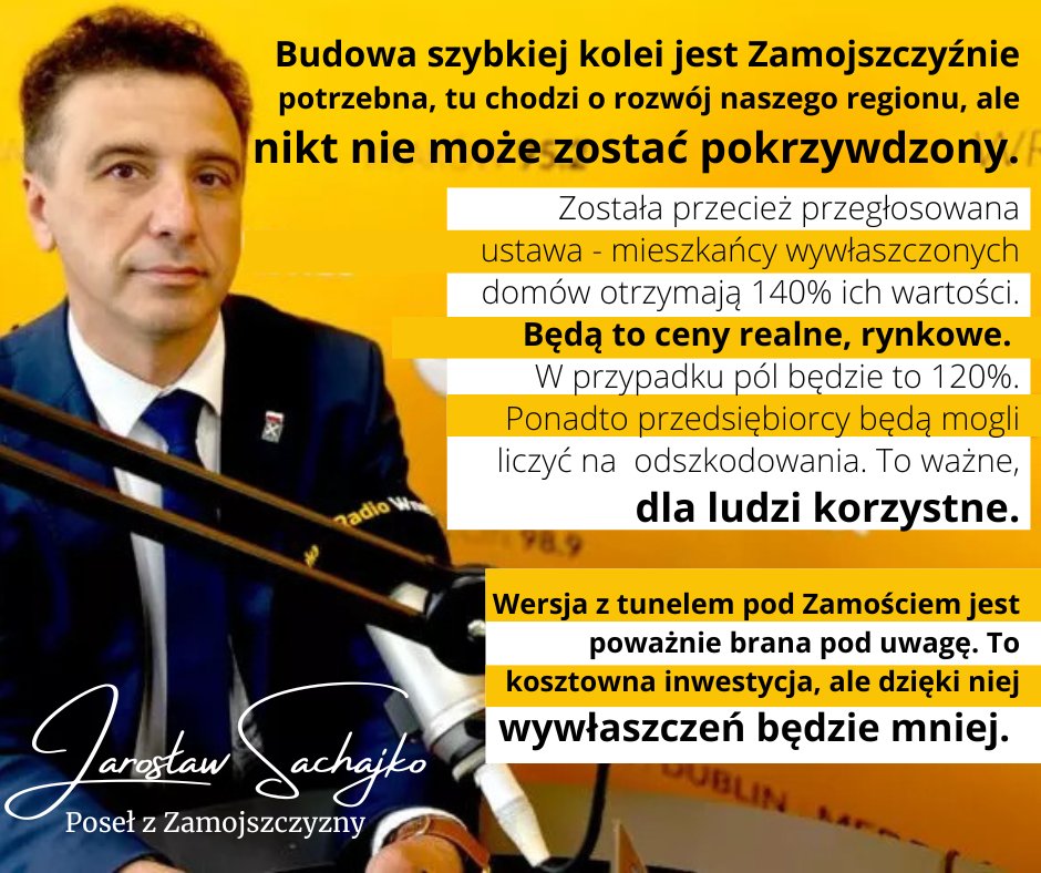 298906494 487315039887725 8729506980460110884 n Budowa szybkiej kolei budzi protesty. Poseł Sachajko: "Inwestycja jest potrzebna, ale nikt nie może zostać pokrzywdzony"