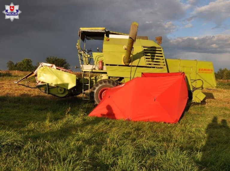 Tragedia podczas żniw. Kombajn przejechał po człowieku